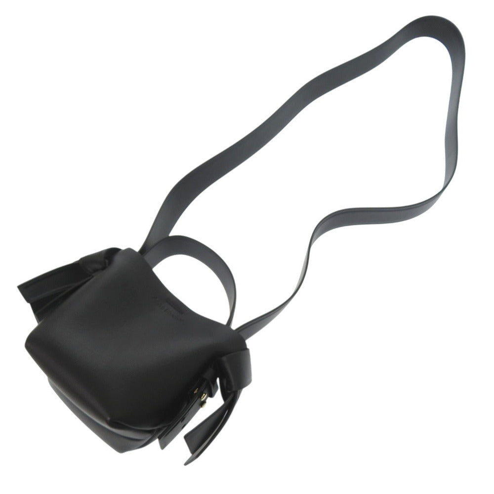 Acne Studios Shoulder Bag Leather Black Musubi