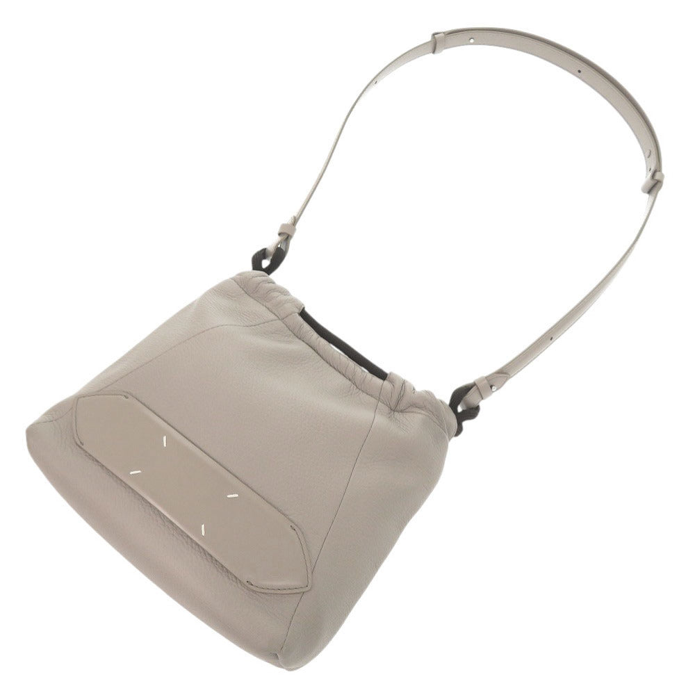 Maison Margiela Shoulder Bag Leather Gray 5Ac Soft Drawstring