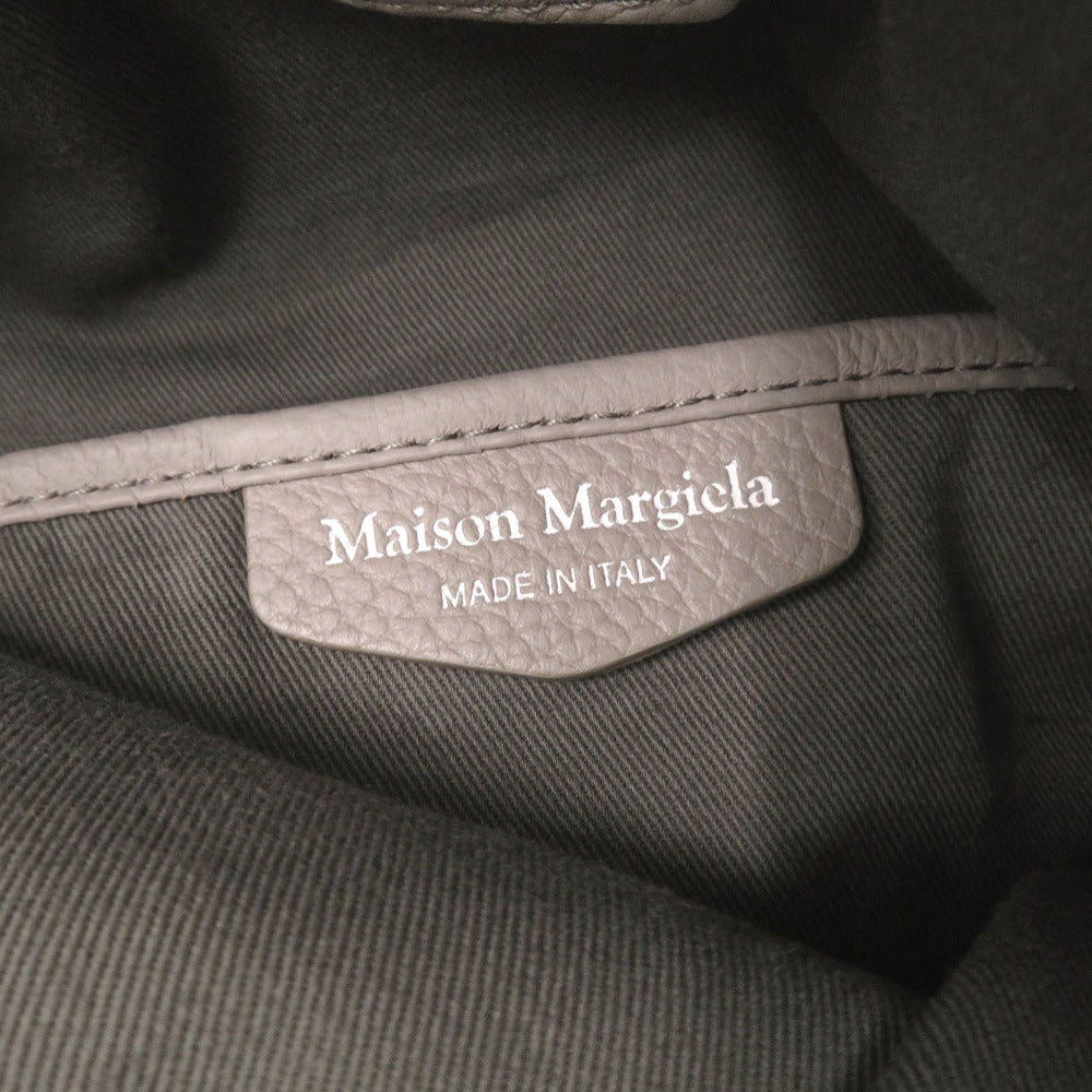 Maison Margiela Shoulder Bag Leather Gray 5Ac Soft Drawstring