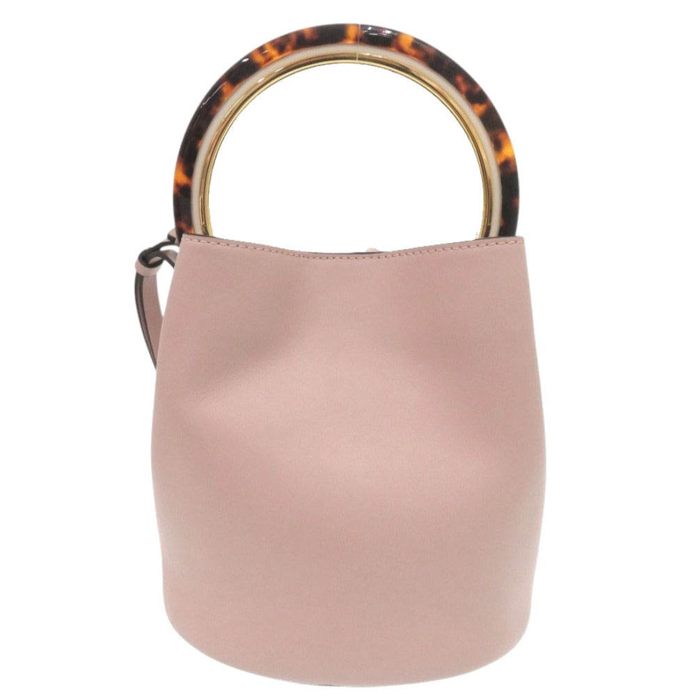 Marni Handbag Leather Pink Pannier Pannier