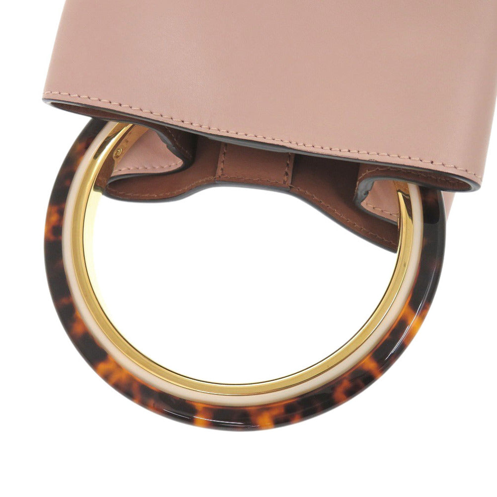 Marni Handbag Leather Pink Pannier Pannier