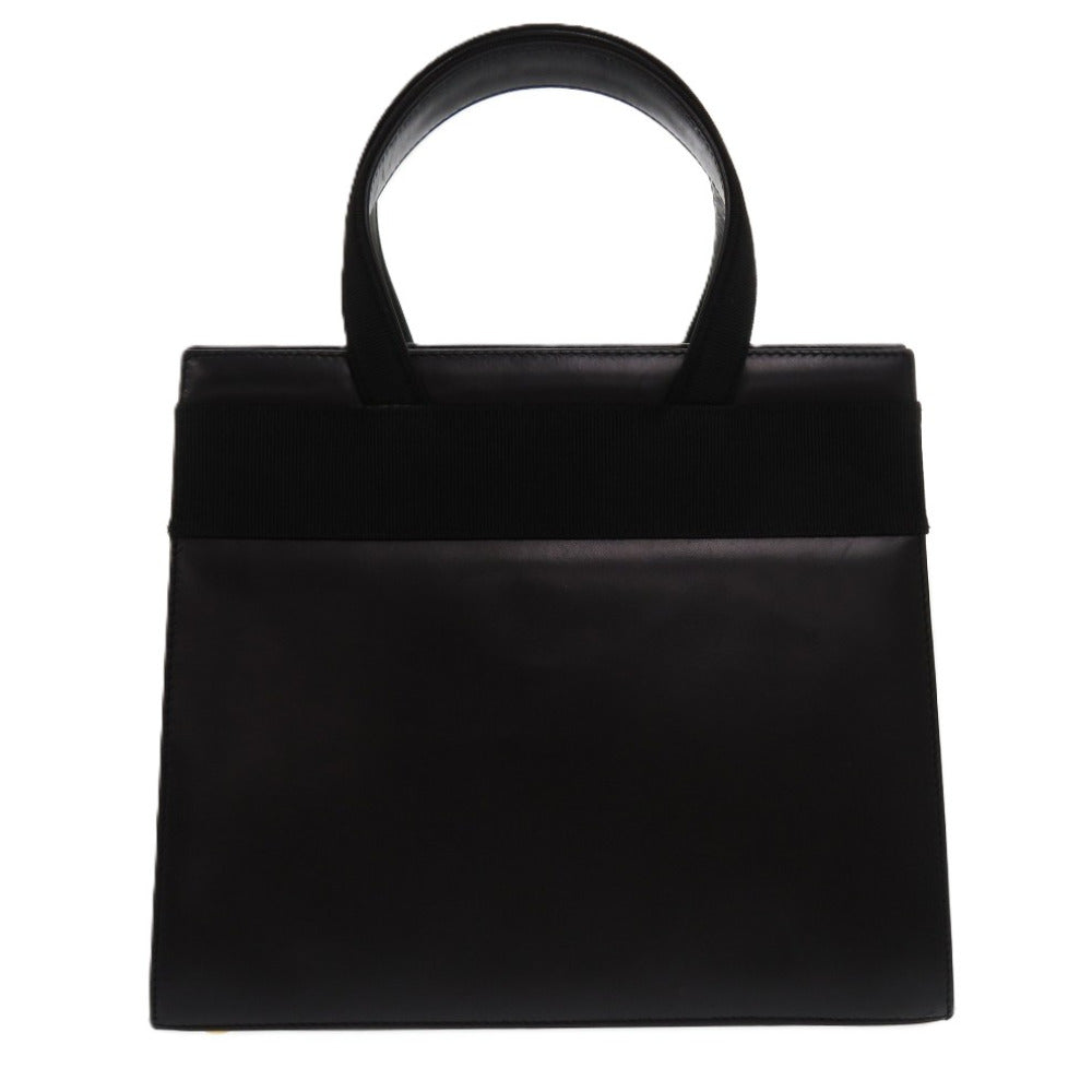 Salvatore Ferragamo Handbag Ba214178 Leather Black Vara Ribbon