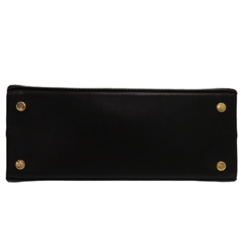 Salvatore Ferragamo Handbag Ba214178 Leather Black Vara Ribbon