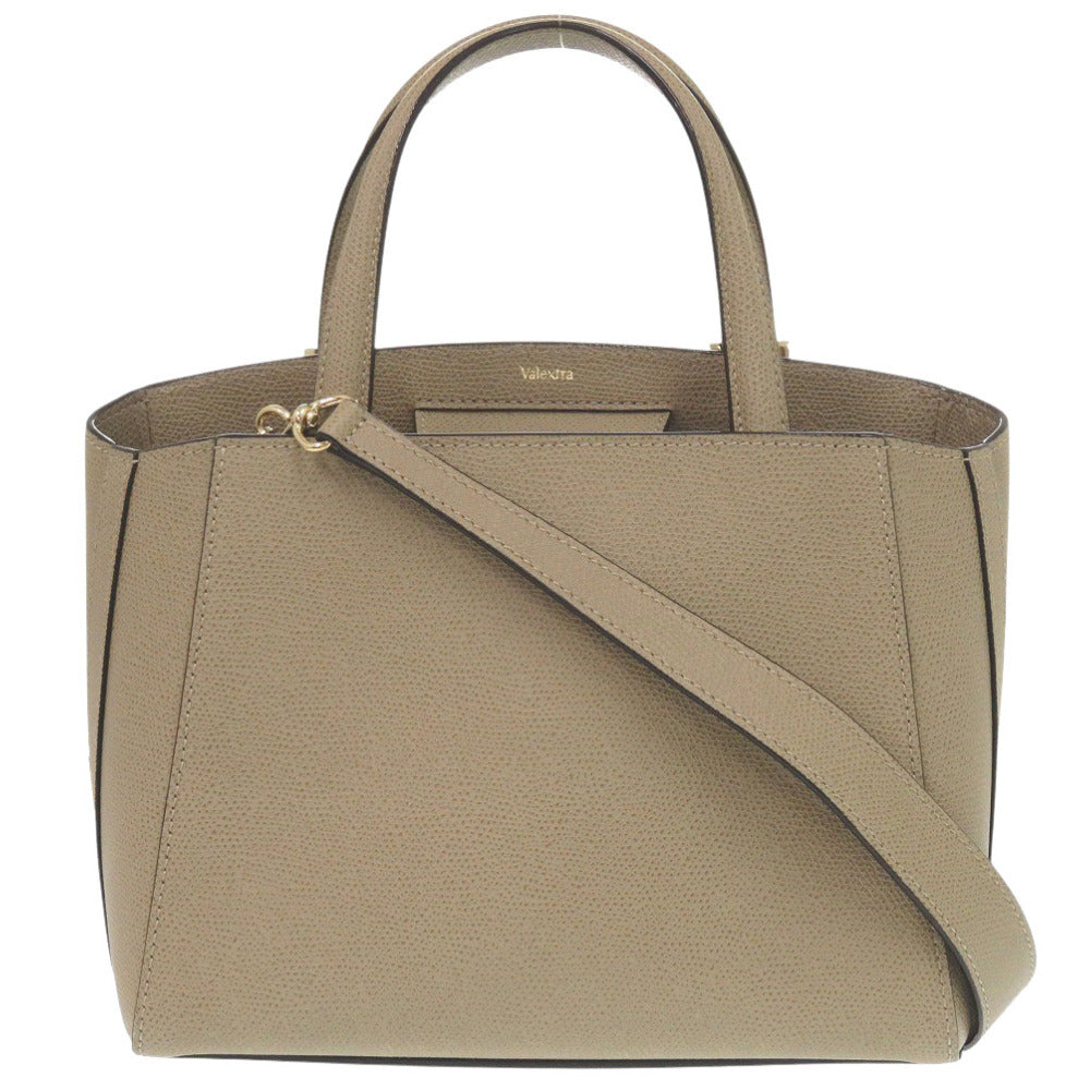 Valextra Handbag Leather Brown Triennale Small
