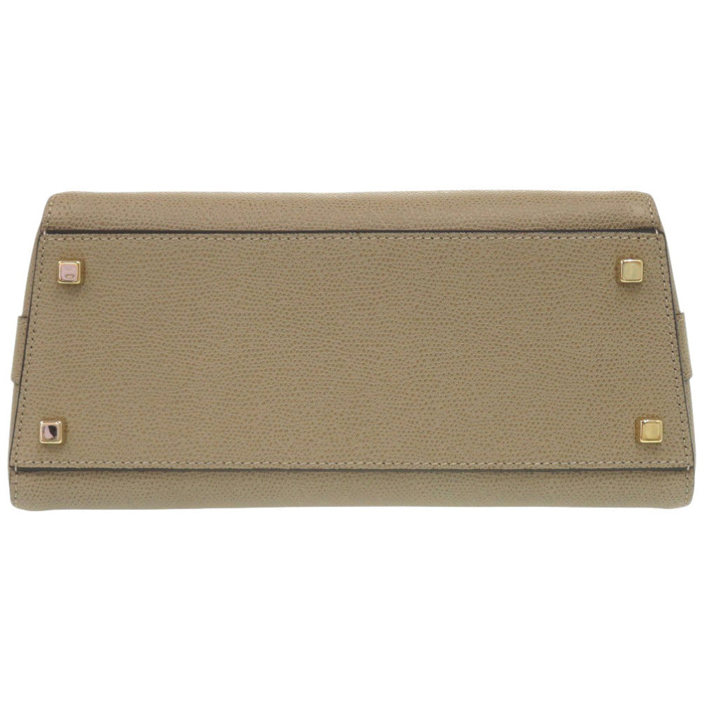 Valextra Handbag Leather Brown Triennale Small