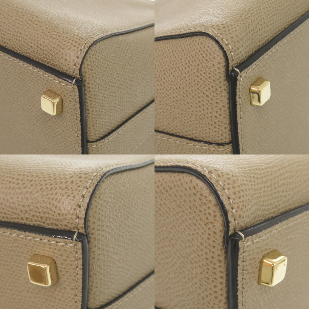 Valextra Handbag Leather Brown Triennale Small