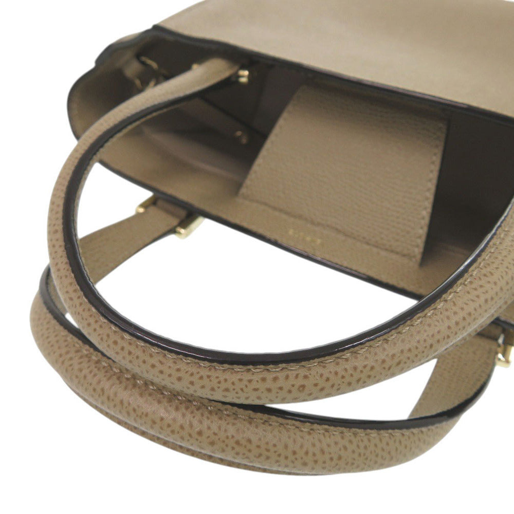 Valextra Handbag Leather Brown Triennale Small