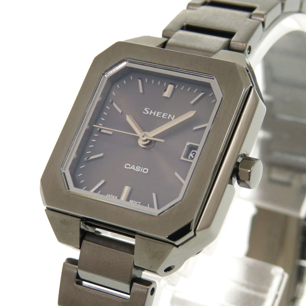 Casio Watches Solar Powered Shs-4528Bj-8Ajf Stainless Steel Gray Sheen Solar Powered Sapphire Model