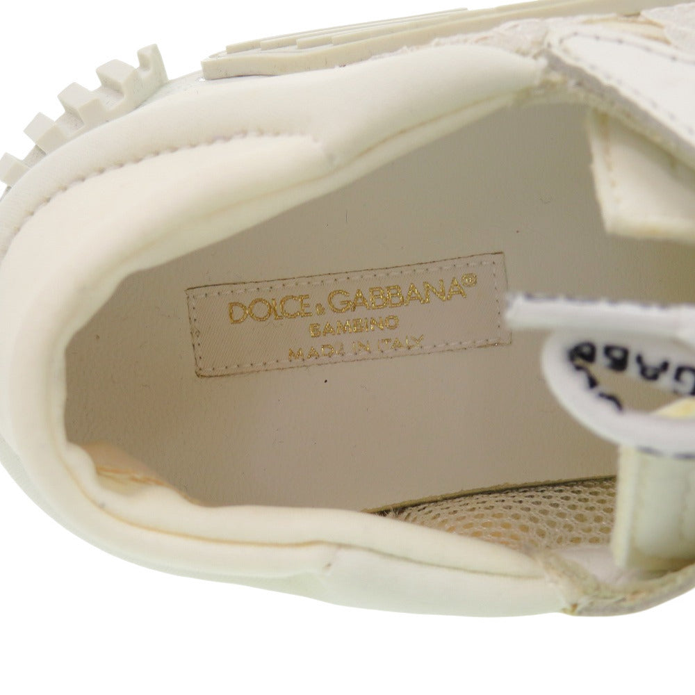 Dolce&Gabbana Sneakers Lace, Nylon White Ns1 Slip-On Kids 32