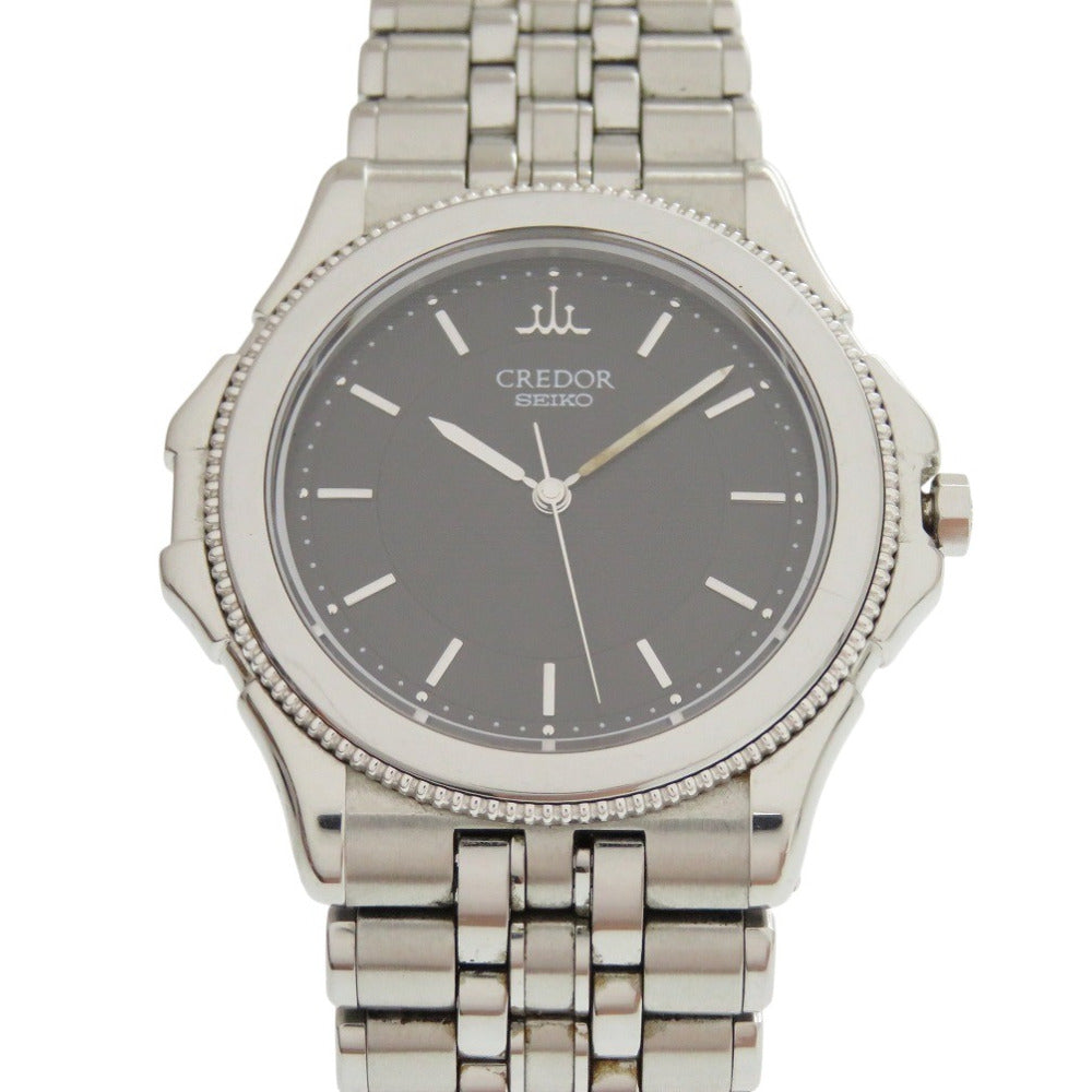 Seiko Watches Quartz Gcar007 / 8J81-6A20 K18 White Gold, Stainless Steel Black Quartz Credor