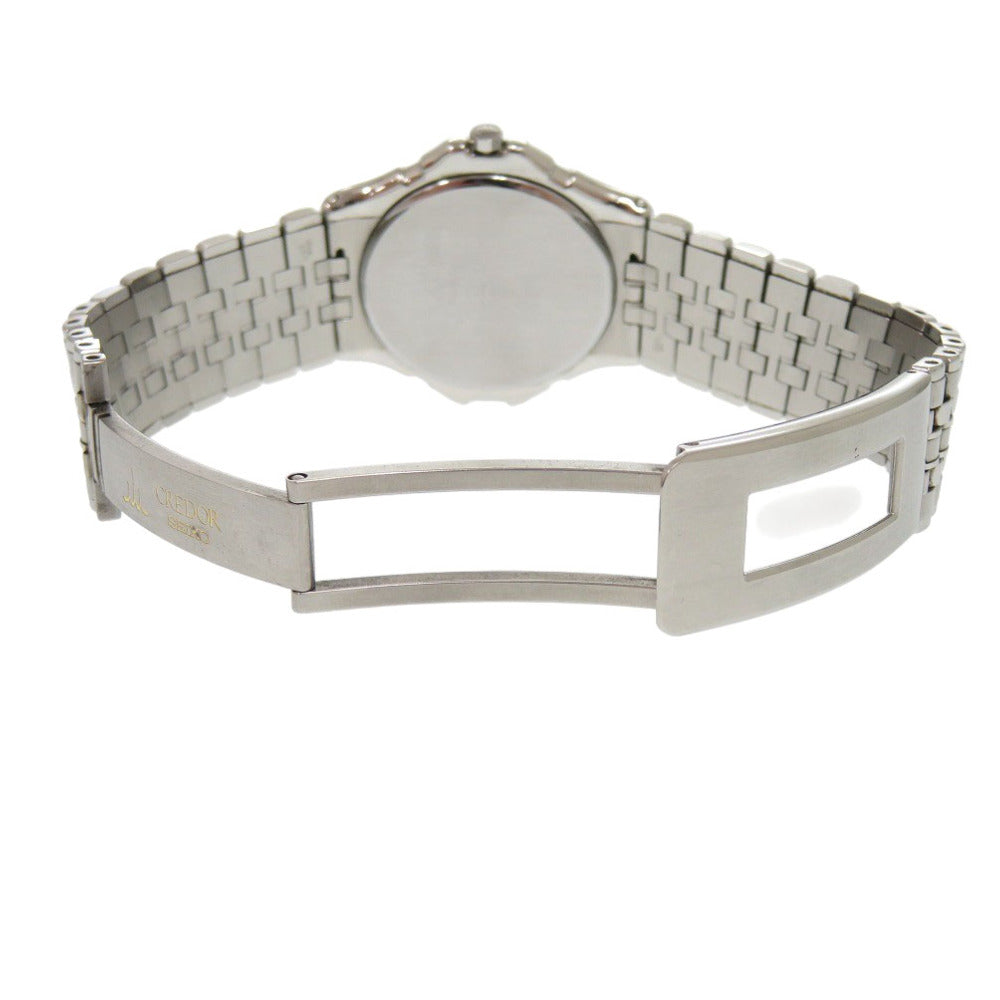 Seiko Watches Quartz Gcar007 / 8J81-6A20 K18 White Gold, Stainless Steel Black Quartz Credor