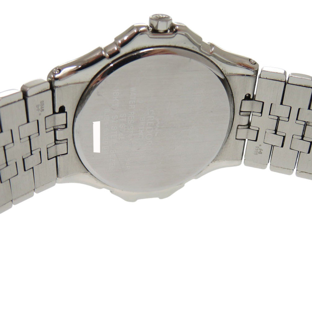 Seiko Watches Quartz Gcar007 / 8J81-6A20 K18 White Gold, Stainless Steel Black Quartz Credor