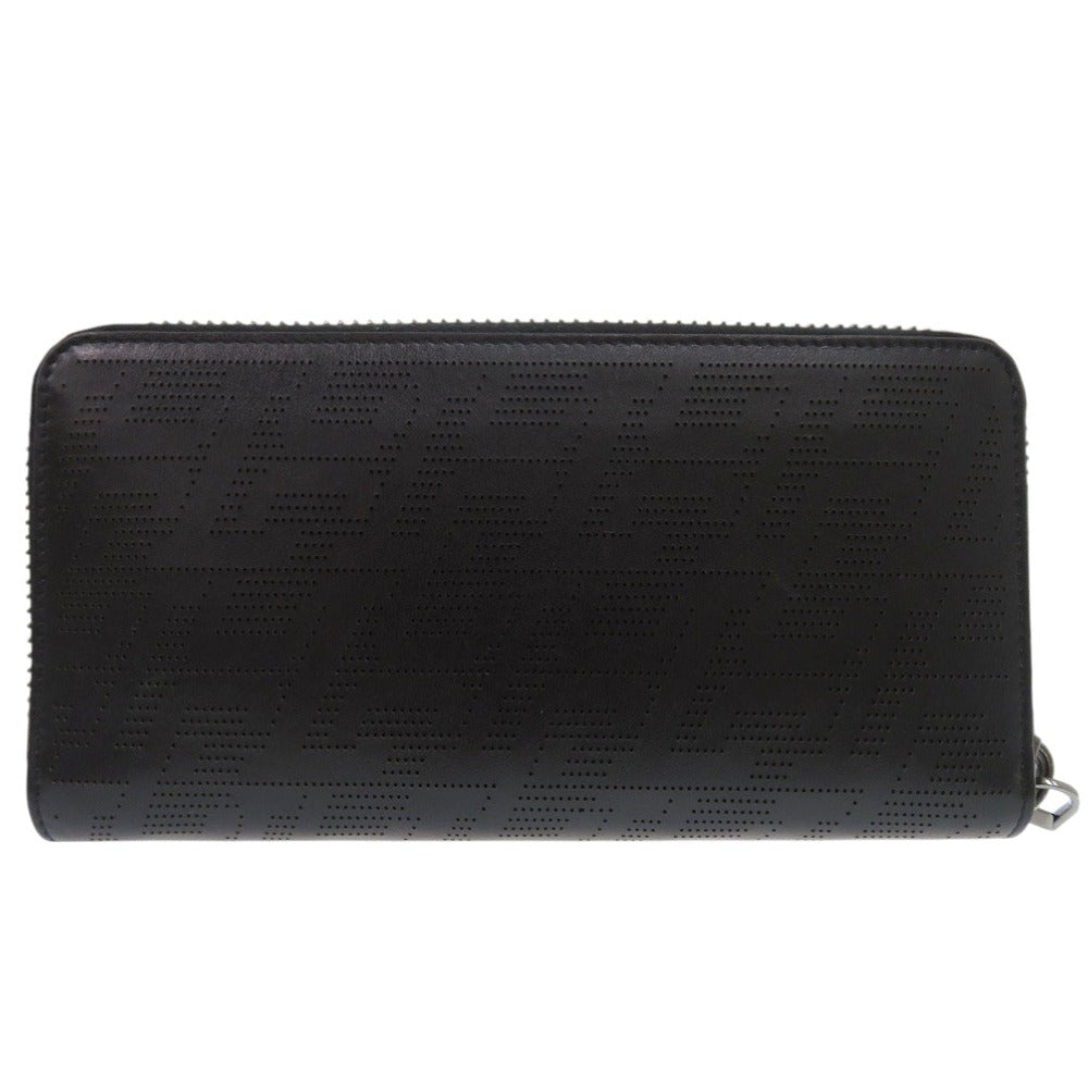 Christian Louboutin Long Wallet Purse 1235147 Leather Black Zip Around Panettone Wallet Women