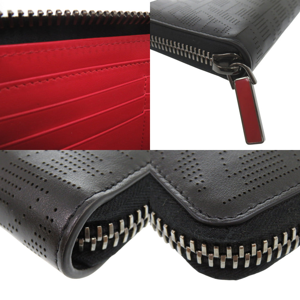 Christian Louboutin Long Wallet Purse 1235147 Leather Black Zip Around Panettone Wallet Women
