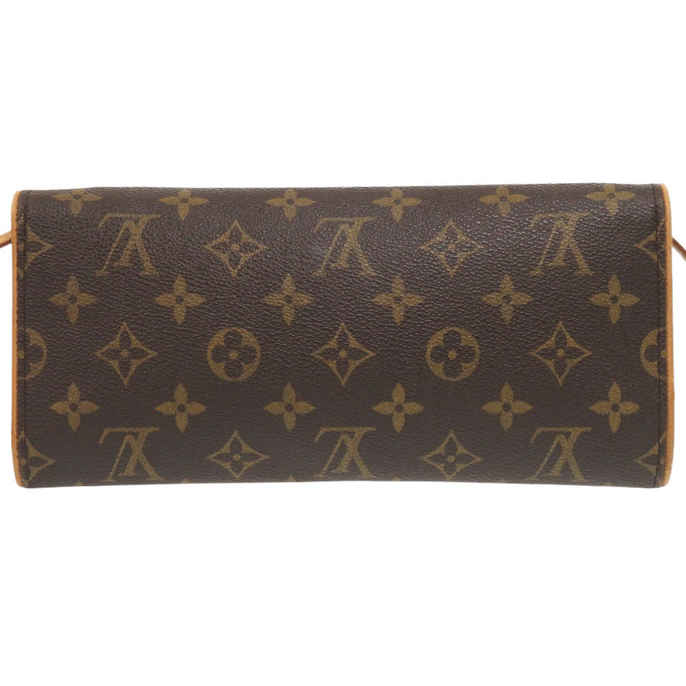 Louis Vuitton Shoulder Bag M51852 Monogram Canvas Brown Monogram Pochette Twin Gm Women