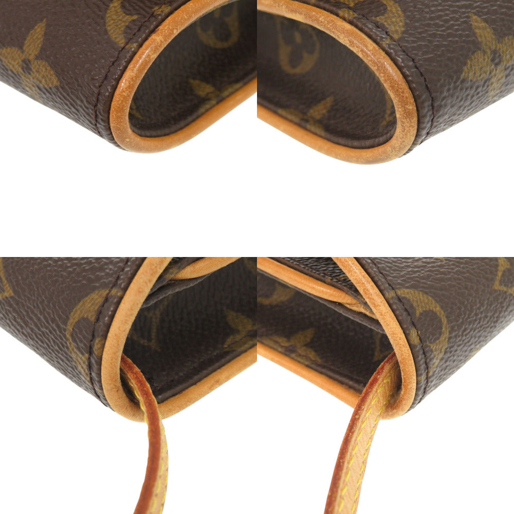 Louis Vuitton Shoulder Bag M51852 Monogram Canvas Brown Monogram Pochette Twin Gm Women