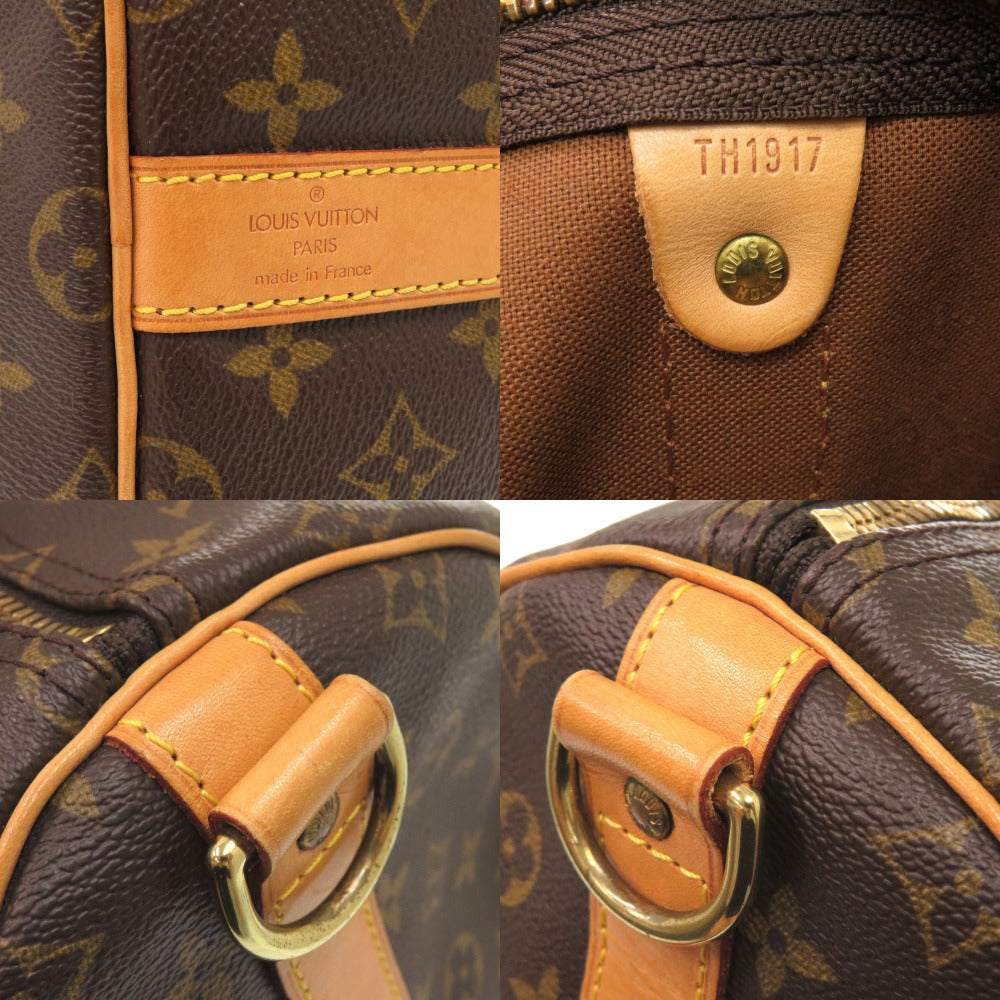 Louis Vuitton Boston Duffel Bag M41414 Monogram Canvas Brown Monogram Keepall Bandouliere55 Mens