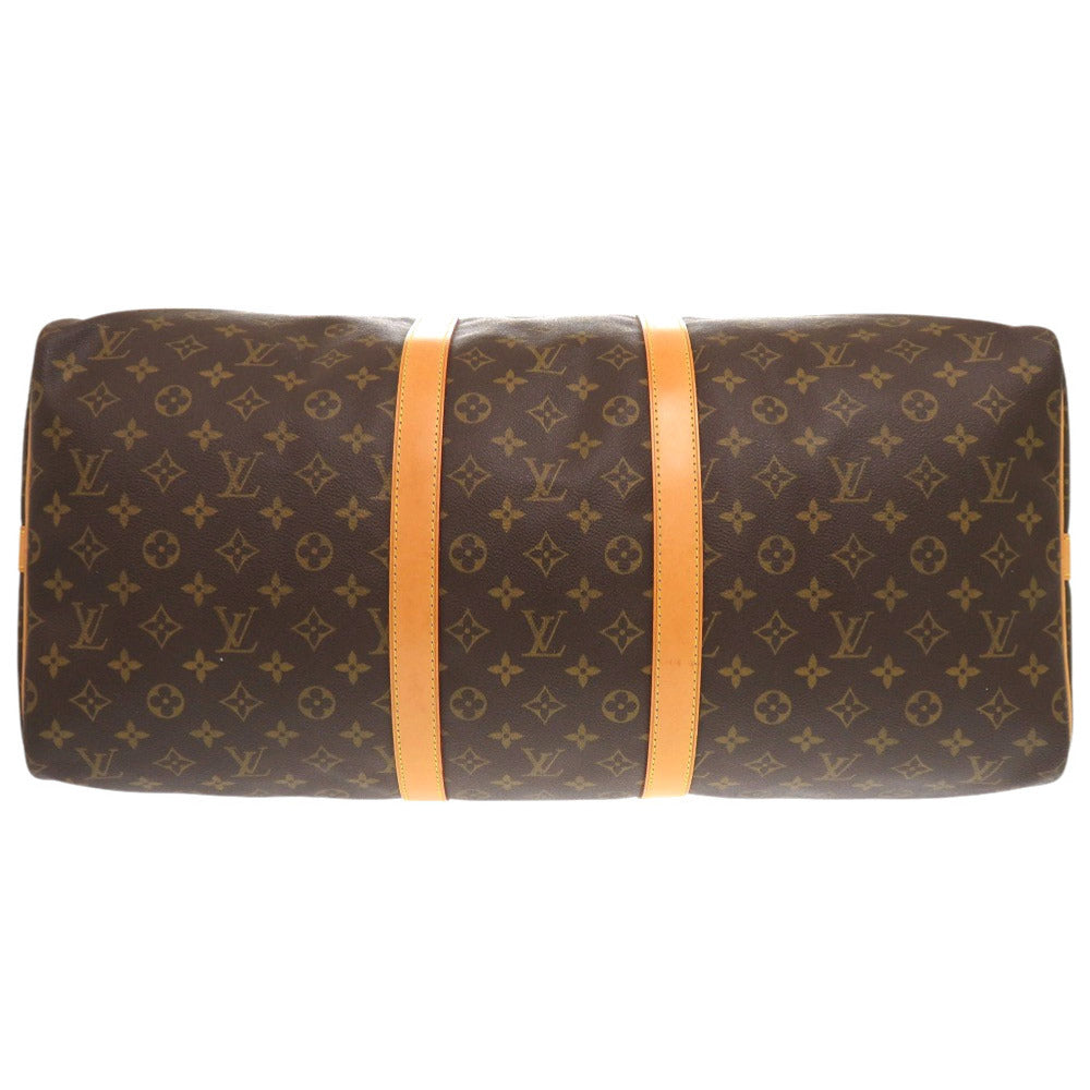 Louis Vuitton Boston Duffel Bag M41414 Monogram Canvas Brown Monogram Keepall Bandouliere55 Mens