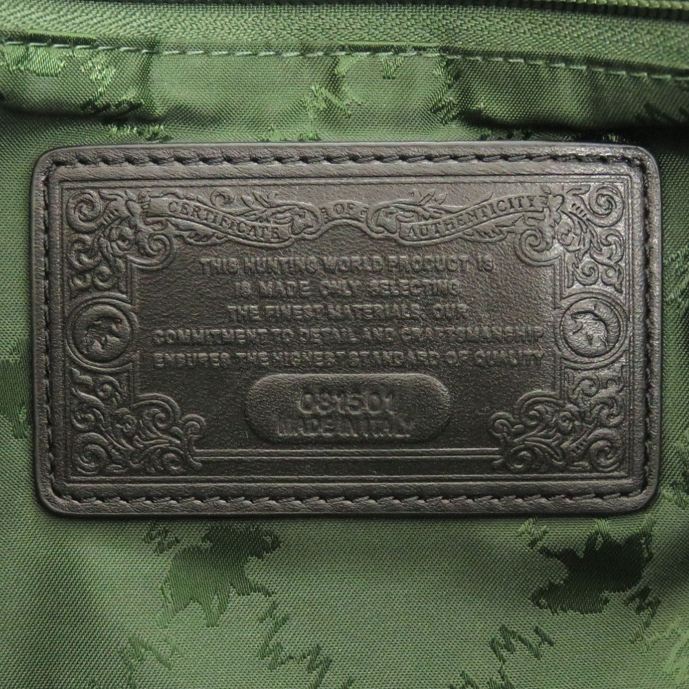 Hunting World Shoulder Bag Leather Black Mens