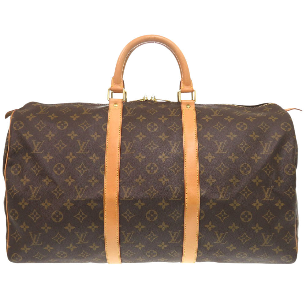 Louis Vuitton Boston Duffel Bag M41426 Monogram Canvas Brown Monogram Keepall 50
