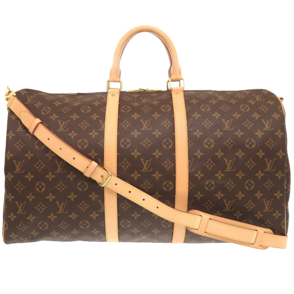 Louis Vuitton Boston Duffel Bag M41414 Monogram Canvas Brown Monogram New Keepall Bandouliere55 Mens