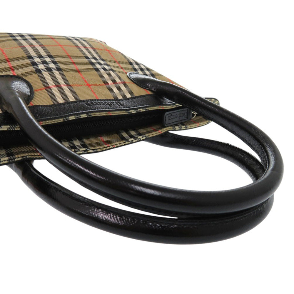 Burberry Tote Bag Canvas Multicolor Mini Handbag Mini Tote Shadow Horse Shadow Nova Check Women