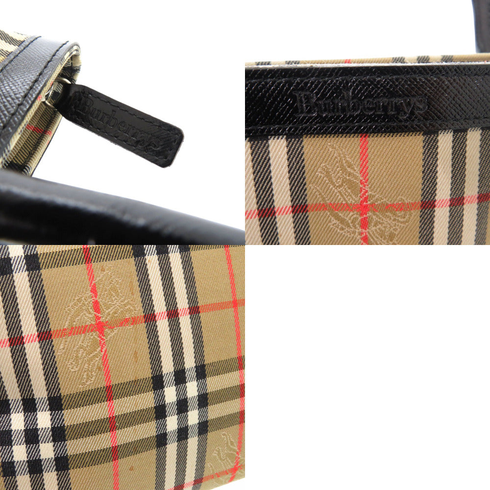 Burberry Tote Bag Canvas Multicolor Mini Handbag Mini Tote Shadow Horse Shadow Nova Check Women
