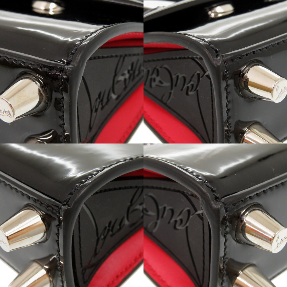 Christian Louboutin Shoulder Bag 1215050 Patent Leather Black 2Way Paloma Nano Women