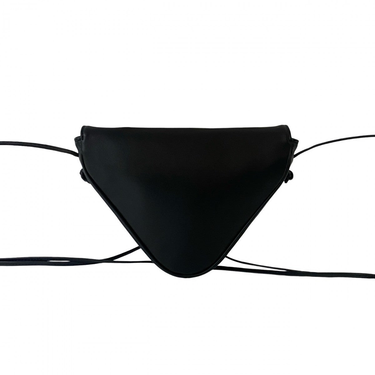 Celine Shoulder Bag Leather Black Triangle
