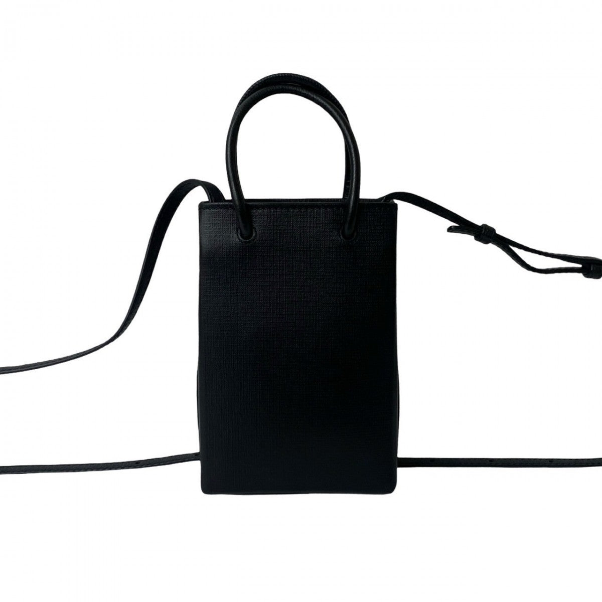 Balenciaga Shoulder Bag Leather Black Shopping Phone Holder