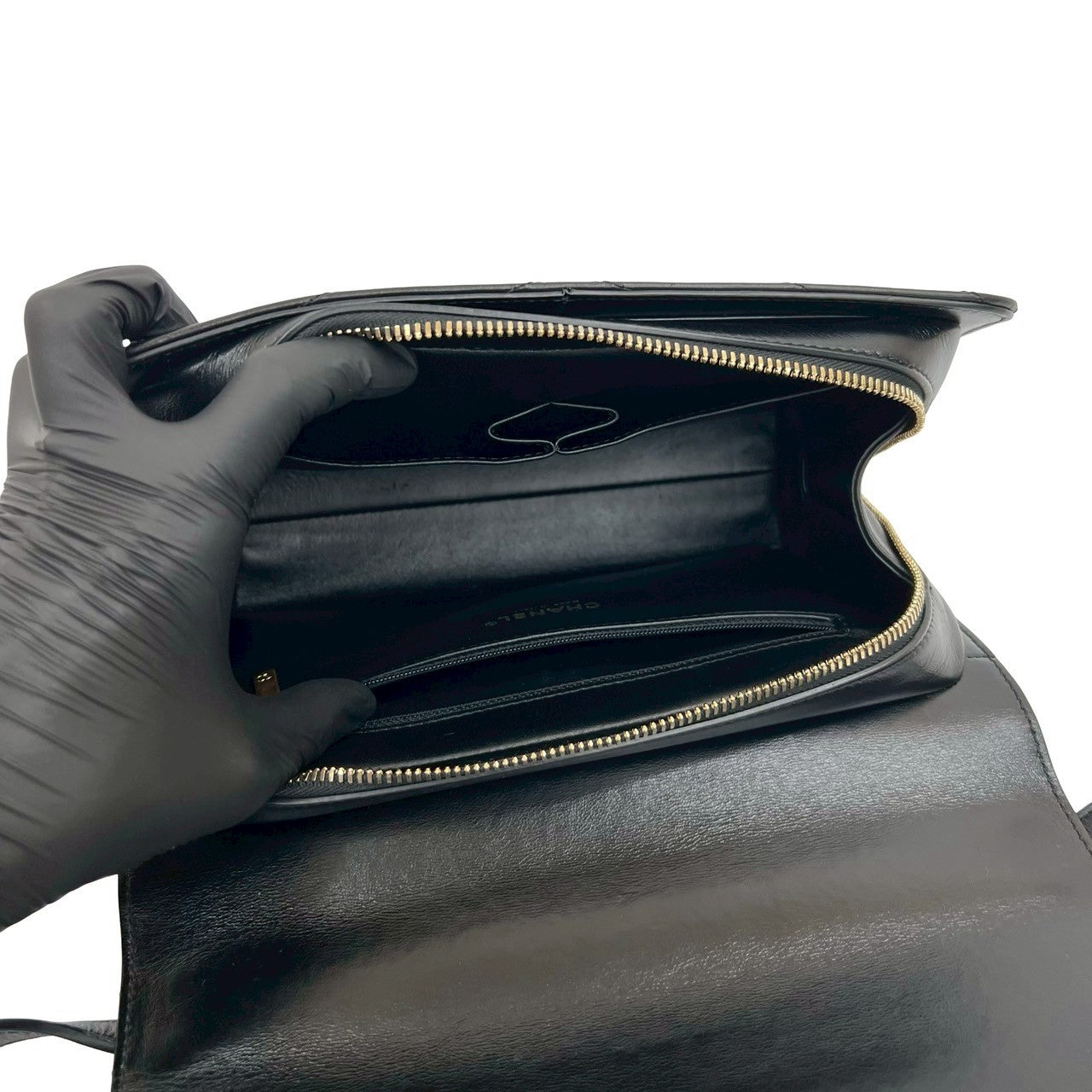 Chanel Shoulder Bag Leather Black