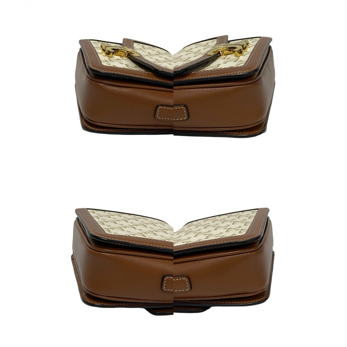 Celine Shoulder Bag Leather, Pvc White Logo Metal Teen Triomphe Women