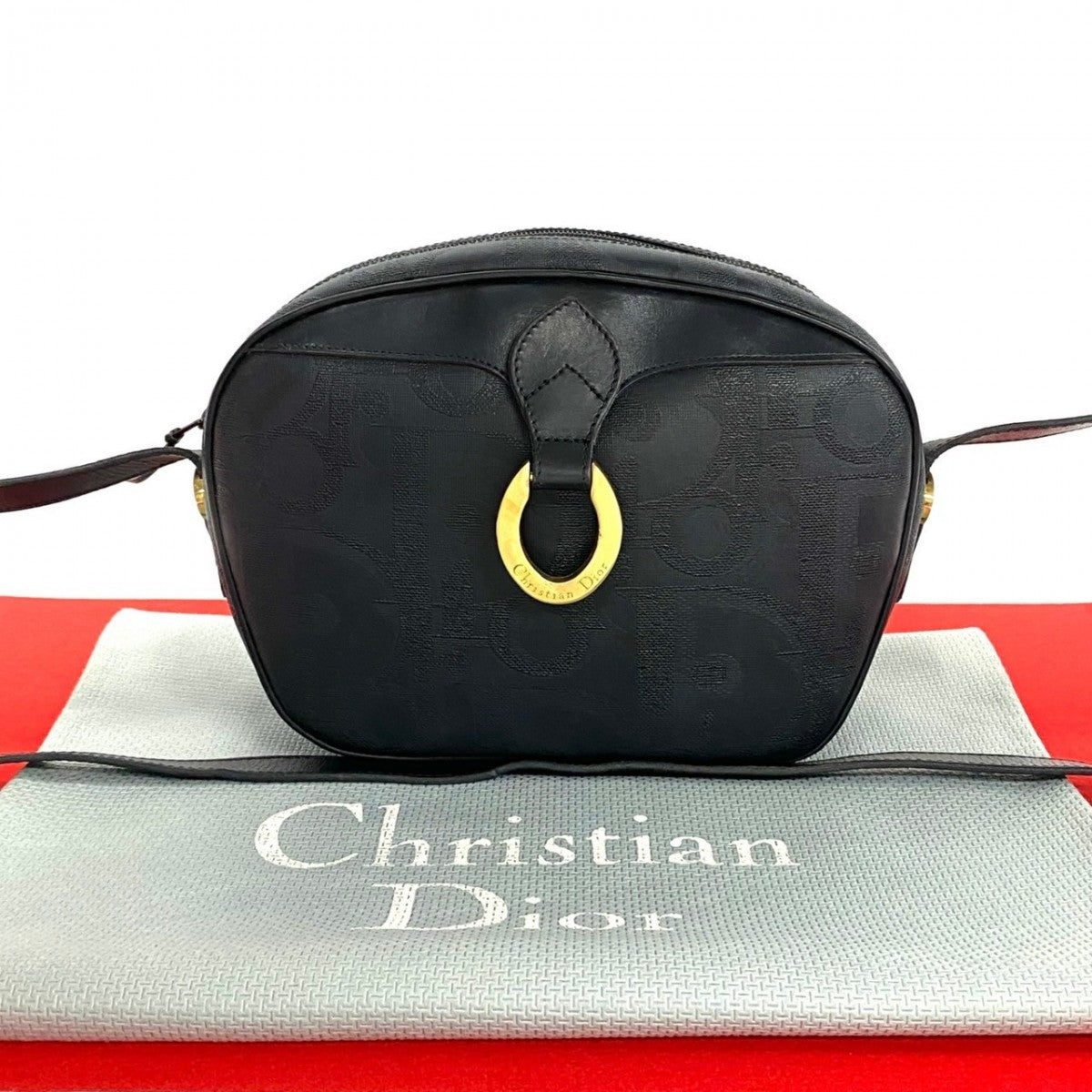 Dior Shoulder Bag Leather Black