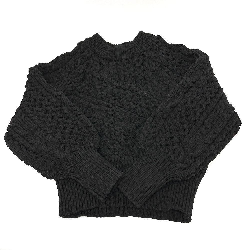 Dolce&Gabbana Sweater Knit Black Braid Xs