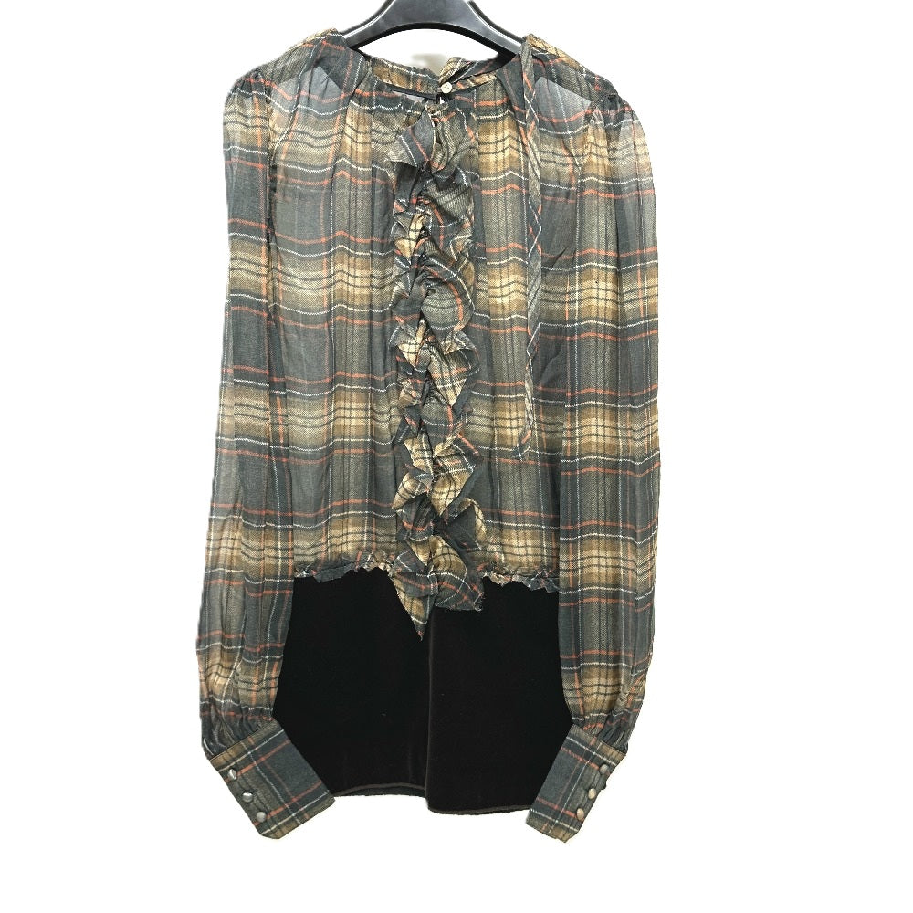 Dolce&Gabbana One Piece Brown Check Pattern Frill 36