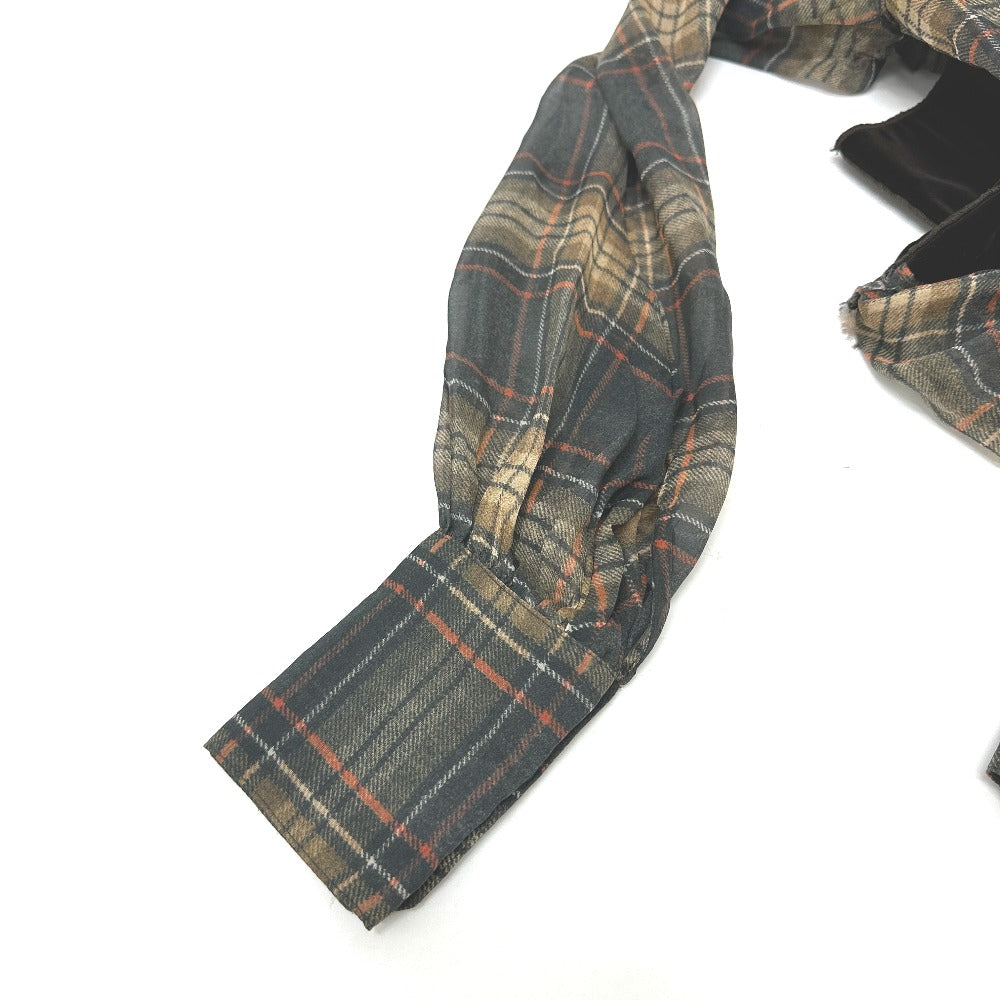 Dolce&Gabbana One Piece Brown Check Pattern Frill 36