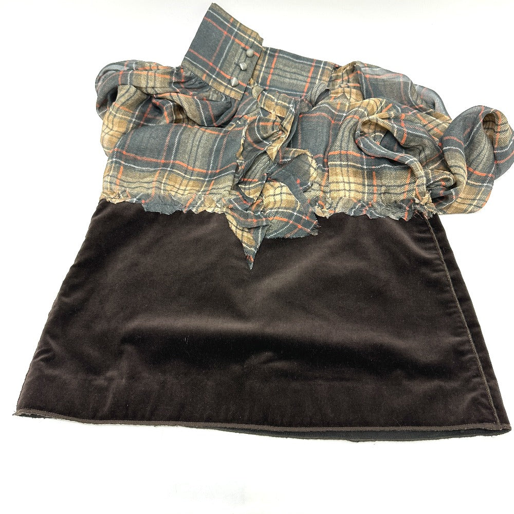 Dolce&Gabbana One Piece Brown Check Pattern Frill 36