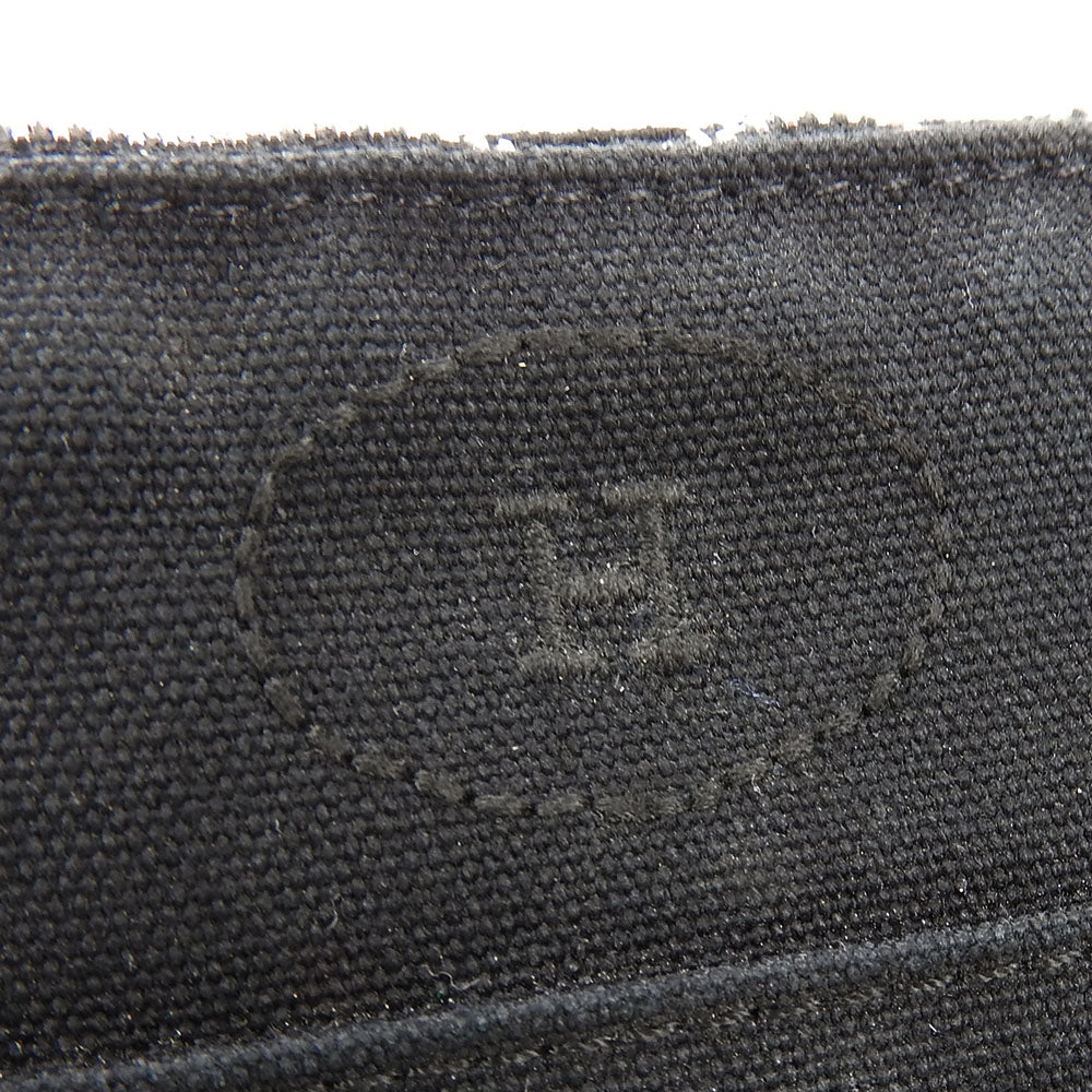 Hermes Pouch Canvas Black Bored Pouch Unisex(Unisex)