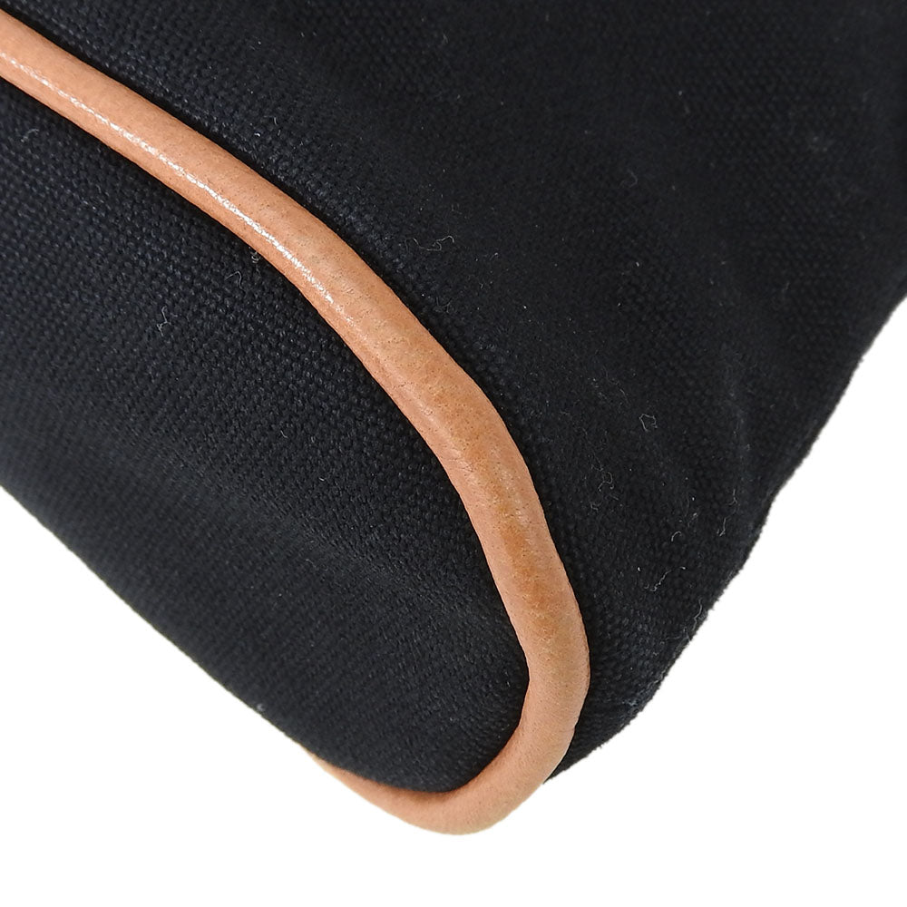 Hermes Pouch Canvas Black Bored Pouch Unisex(Unisex)