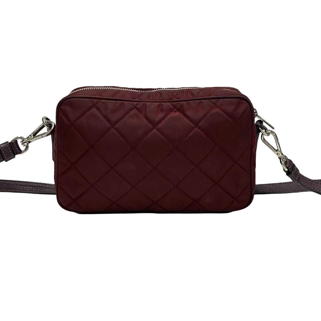 Prada Shoulder Bag Nylon Bordeaux