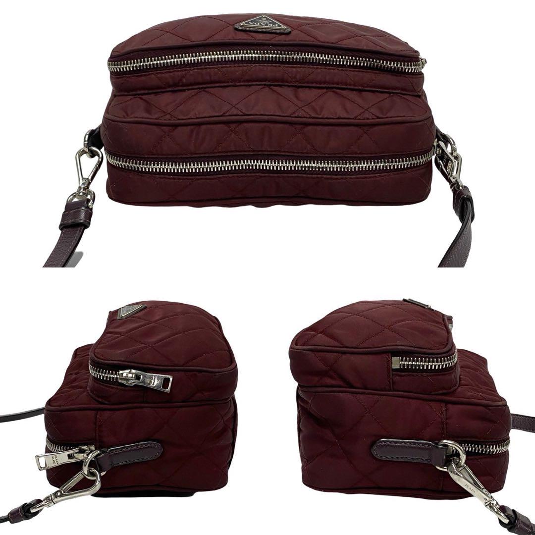 Prada Shoulder Bag Nylon Bordeaux
