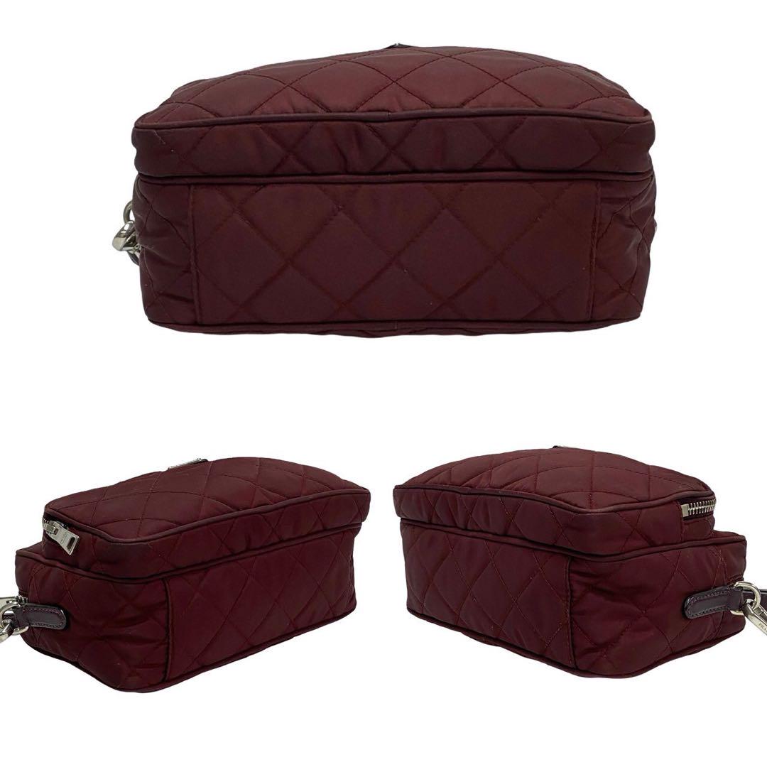 Prada Shoulder Bag Nylon Bordeaux