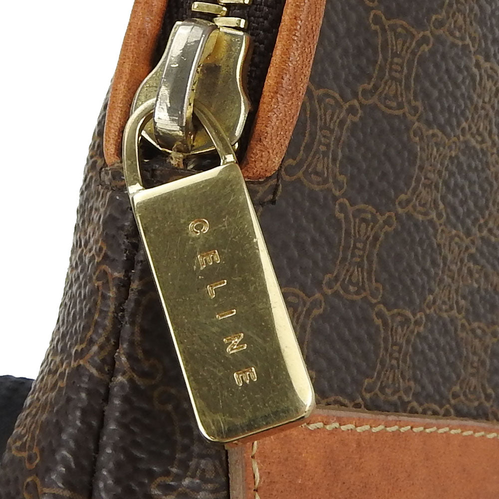 Celine Pouch Pvc, Leather Brown Macadam Women
