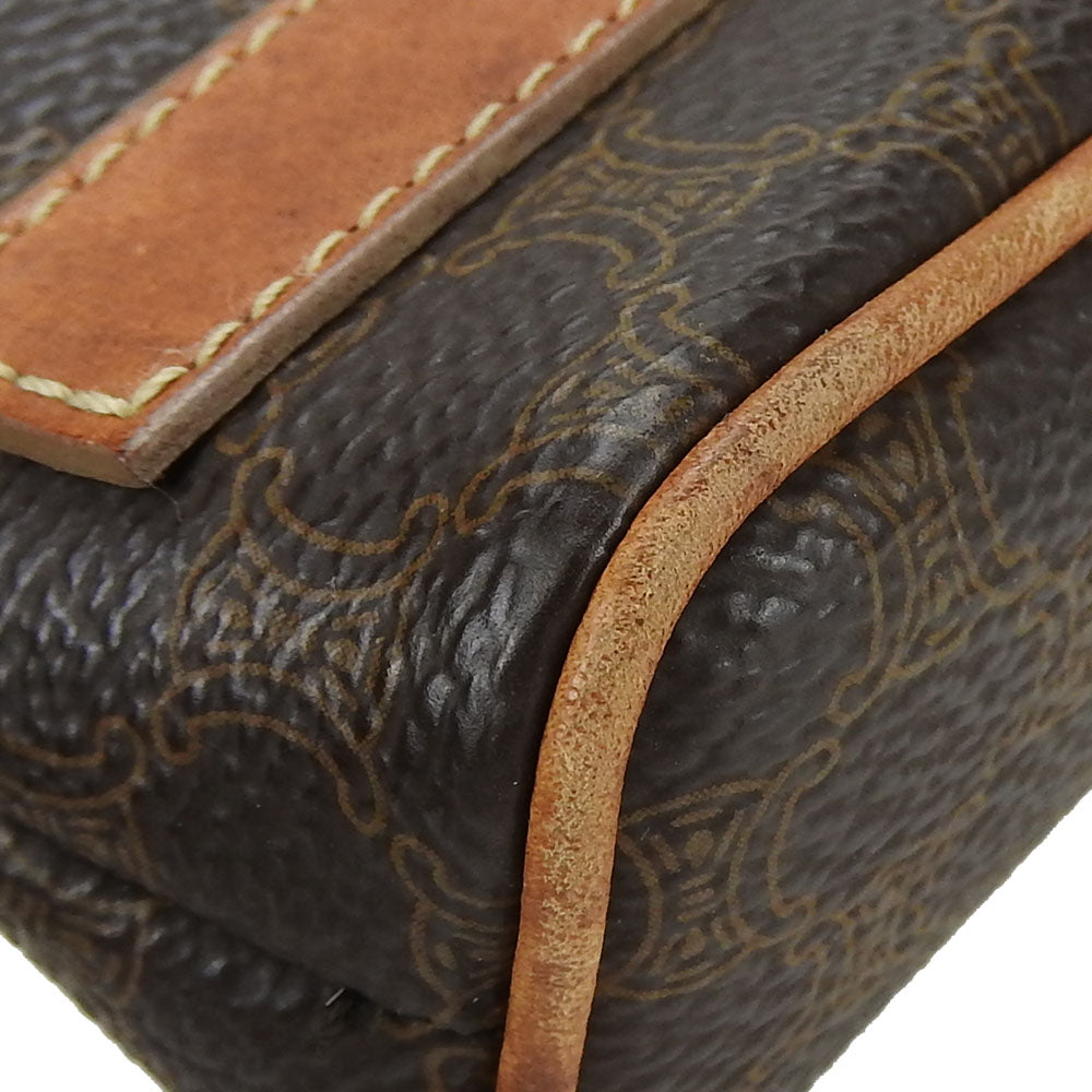 Celine Pouch Pvc, Leather Brown Macadam Women