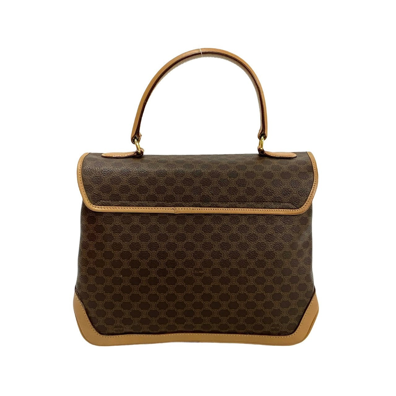 Celine Handbag Leather, Pvc Brown Macadam Brazon Women
