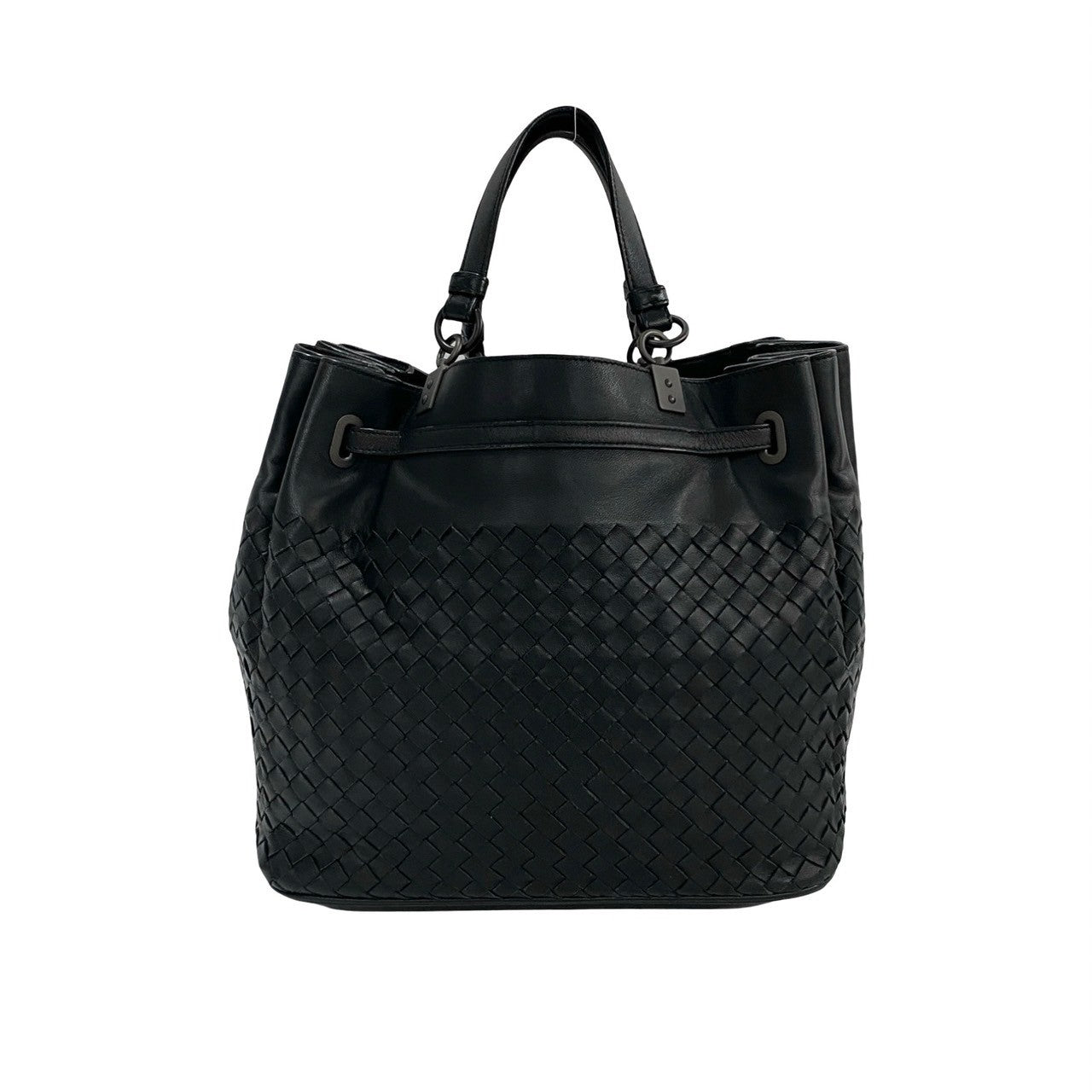 Bottegaveneta Shoulder Bag Leather Black Intrecciato Women