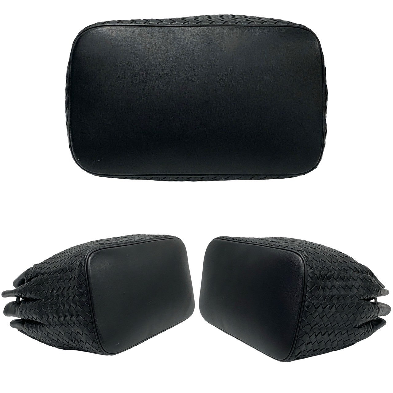 Bottegaveneta Shoulder Bag Leather Black Intrecciato Women