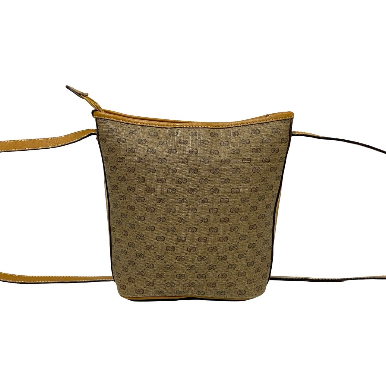 Gucci Shoulder Bag Leather, Pvc Brown Micro Gg Logo Women