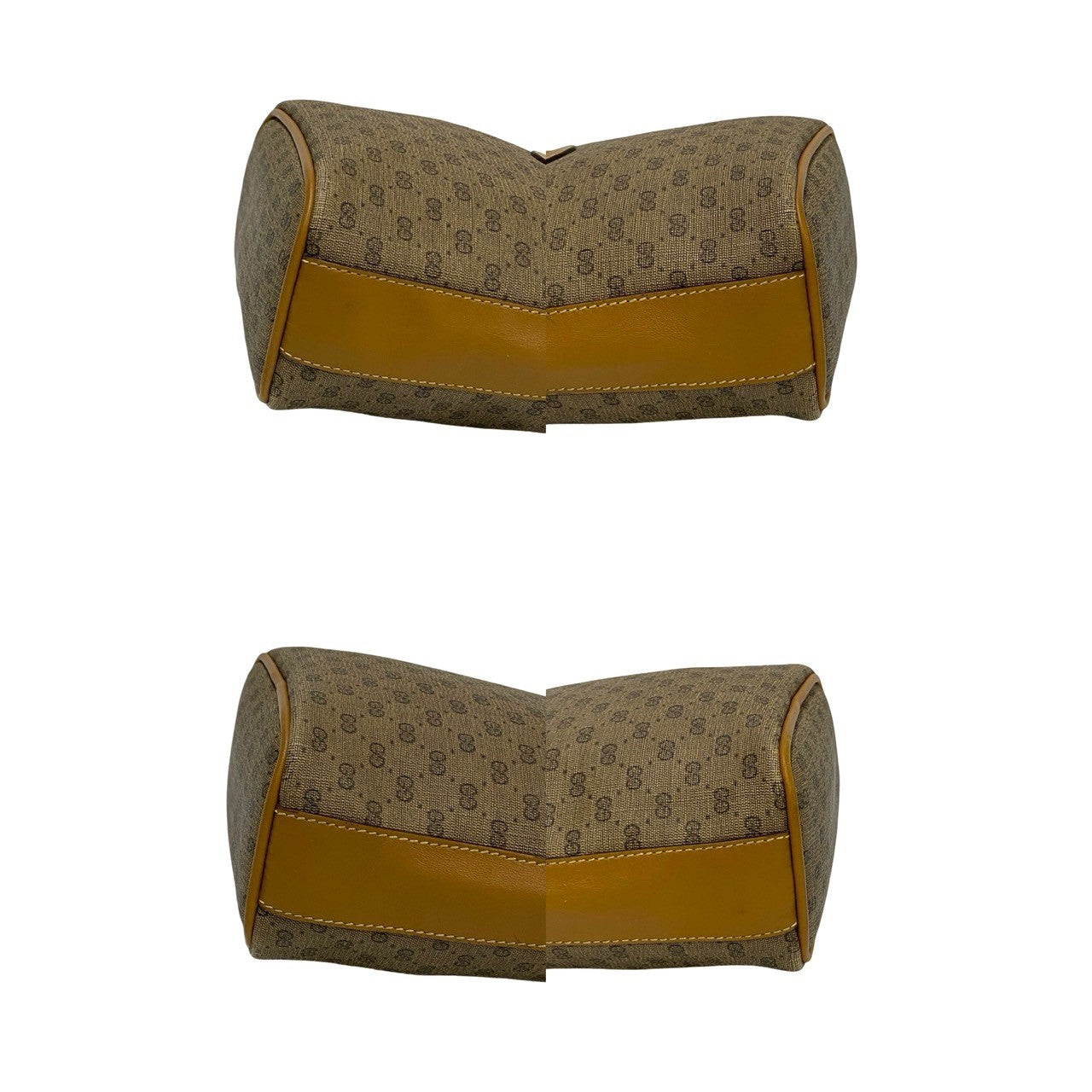 Gucci Shoulder Bag Leather, Pvc Brown Micro Gg Logo Women