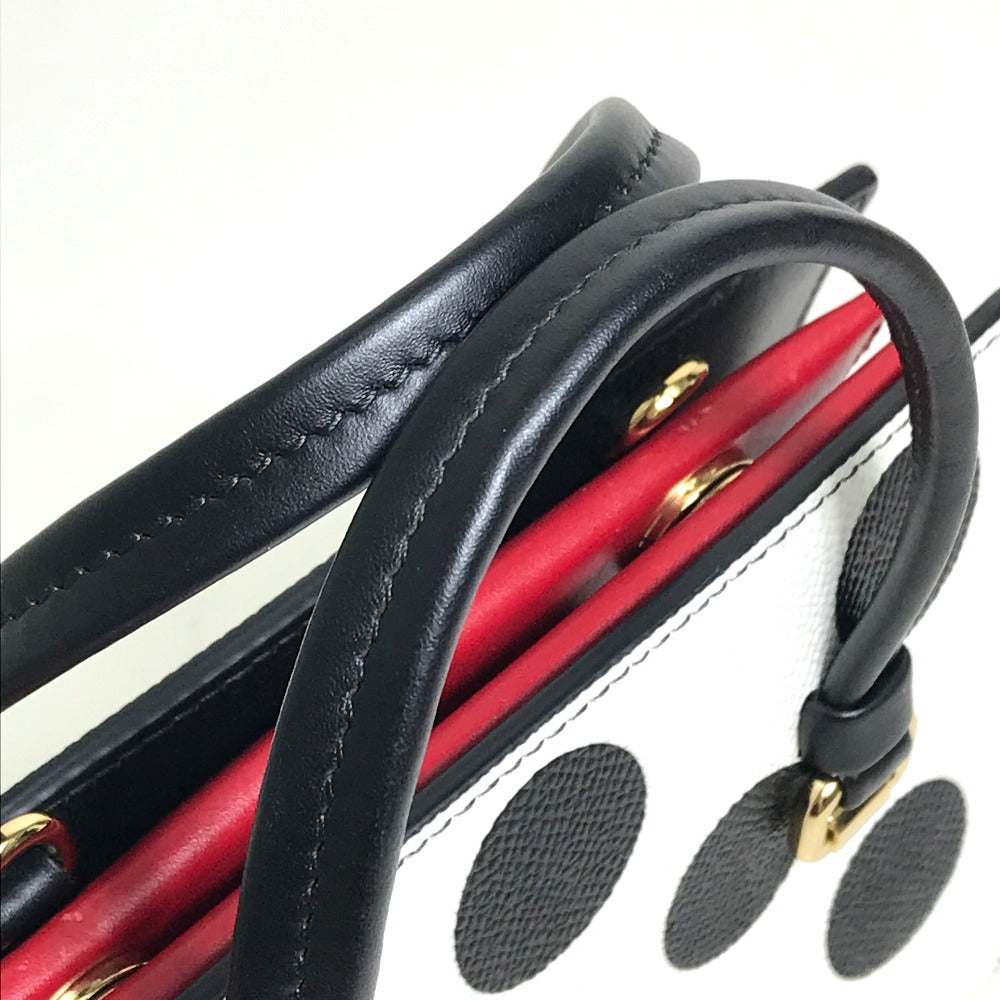 Dolce&Gabbana Handbag Leather White X Black X Red Dot Pattern 2Way Women